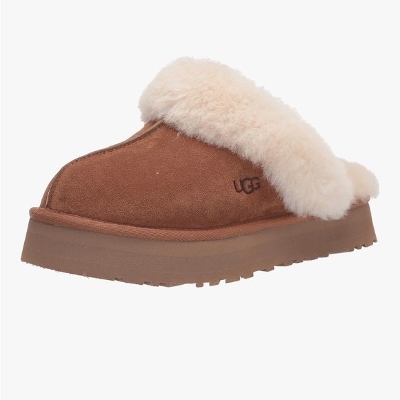UGG Shoes - UGG Women's Disquette chestnut Shearling slip ons